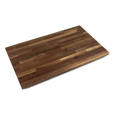 John Boos WALKCT-BL6030-V Blended Walnut Solid Wood Kitchen Counter Top Prep Board w/ Food Safe Varnique Finish For Cooking Prep, 60" x 30" x 1.5"