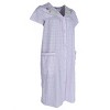 Elegant Emily Women's Gingham Button Down Duster with Floral Detailing - 2 of 3