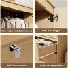homfan Wardrobe Closet, 69.5" Wooden Wardrobe Cabinet with 3 Drawers, Hanging Rod, 2 Doors Clothing Storage Cabinet for Bedroom, Rattan Door - 4 of 4