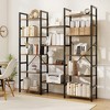 Tangkula 5-tier Industrial Bookshelf Heavy-duty Metal Frame Bookcases w/ 14 Open Shelves - 2 of 4