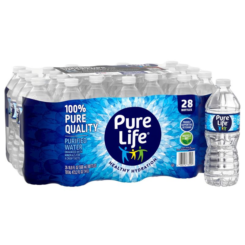 Pure Life Purified Water - 28pk/16.9 fl oz Bottles, 1 of 12