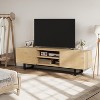 Industrial TV Stand for 80 in, Modern Entertainment Center with 2 Drawers, Wooden Media Cabinet with Heavy Duty Leg and Open Storage, for Living Room - 2 of 4