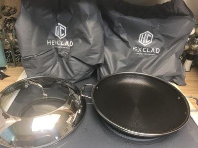 Hexclad Cookware 14 Inch Stainless Steel Frying Pan And Steel Lid