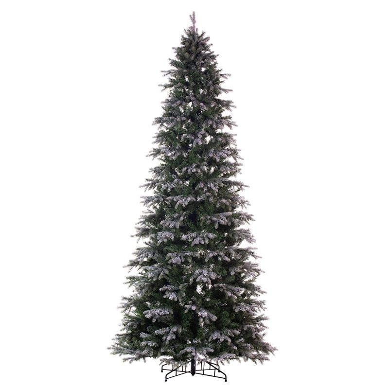 Vickerman Artificial Frosted Slim Douglas Fir Christmas Tree, 1 of 6