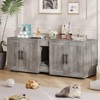Litter Box Enclosure for 2 Cats, Cat House,Hidden Litter Box Enclosure Furniture,Wooden Enclosed Cat Litter Box Furniture,55”L x 17.7”W x 22.5”H - 4 of 4