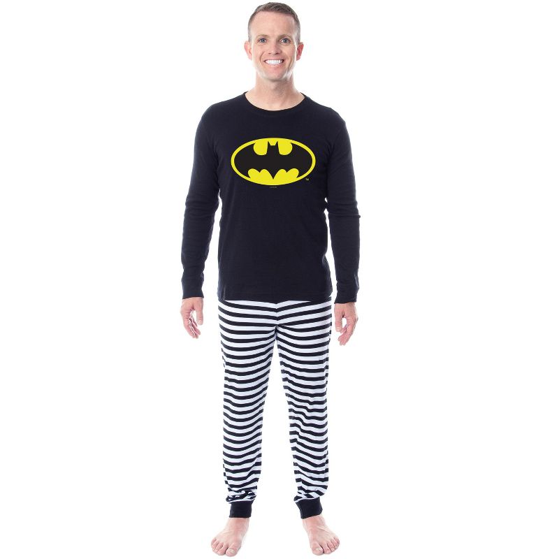 DC Comics Batman Classic Logo Tight Fit Cotton Matching Family Pajama Set, 1 of 4