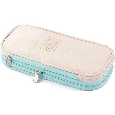 Fmeida Large Storage Pencil Case Pen Bag with Zipper Big Capacity Pouch Organizer for Office Travel Holder Box