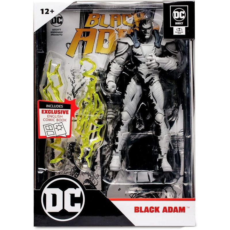 Mcfarlane Toys DC Multiverse 7 Inch Action Figure | Black Adam (BW Gold Label), 4 of 5
