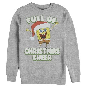 Men's SpongeBob SquarePants Christmas Full of Cheer Sweatshirt - 1 of 3
