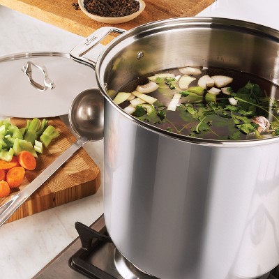 16 Quart Stainless Steel Stockpot with Lid