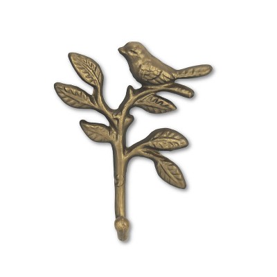 Cheung's Mythra Golden Perched Swallow Cast Iron Wall Hook
