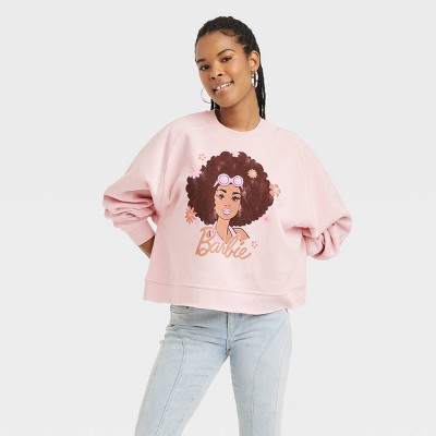 Women's Barbie Afro Graphic Sweatshirt - Pink S