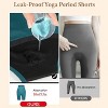 VOXSHE Women's Period Shorts High-Waist Moderate Absorbency Leak-proof Period Boyshorts for Yoga, Comfort - 3 of 4