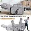 PAGED Power Lift Recliner Chair, Heating Massage Chair with Cup Holder and Side Pocket, Chenille Accent Chair for Bedroom, Living Room - 3 of 4