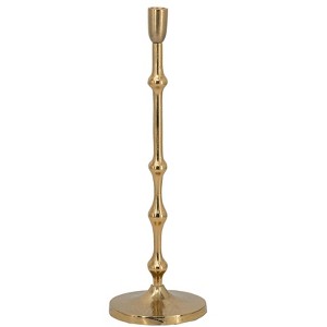 Gulches Bead Embellish [Bronze] Aluminum Taper Candle Holder 1-Pack - 1 of 4