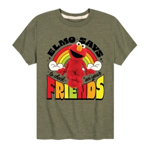 Boys' - Sesame Street - Elmo Check On Friends Short Sleeve Graphic T-Shirt - 1 of 4