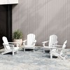 WestinTrends Malibu HDPE Outdoor Patio Folding Adirondack Chair (Set of 4) - 2 of 4