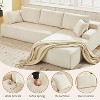 106" Cloud Sectional Couch Modern Modular L Shape Sofa with Chaise Deep Seat Comfy Fluffy Corduroy Upholstered Couches for Living Room Bedroom - 2 of 4