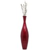 Uniquewise Tall 43 Inch Modern Narrow Trumpet Floor Vase - Elegant Home Decoration, Modern Accent Piece, Living Room Decor, Handcrafted Bamboo Art - 3 of 4