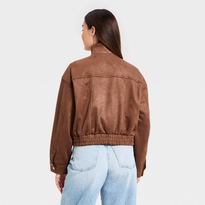 Women's Suede Fashion Jacket - Universal Thread' Rust - image 2