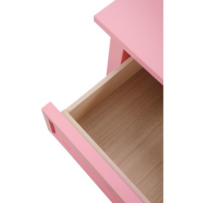 Newton Pink 2-Drawer Nightstand with Open Shelf
