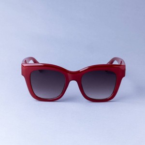 Women's Square Plastic Surf with Metal Sunglasses - A New Day™ Red - 1 of 2