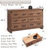 Farmhouse 6 Drawers Dresser, Large Wood Chest of Drawers with Handle for Bedroom, Living Room - 3 of 4
