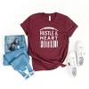 Simply Sage Market Women's Hustle and Heart Football Short Sleeve Graphic Tee - 2 of 4