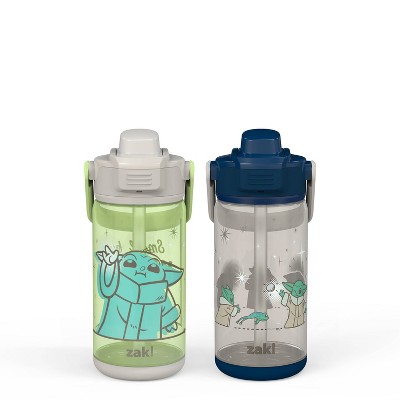 Zak Designs 2pc 16oz Antimicrobial Beacon Bottles with Straw