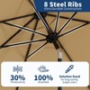 10ft Patio Umbrella, Table Umbrella Outdoor Patio with Crank Lift & Push Button Tilt, 8 Sturdy Ribs for Yard, Deck, Pool - 4 of 4