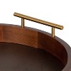 Kate and Laurel Lipton Tray, 15.5" Diameter, Walnut Brown - 3 of 4