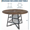 Dinning Room Tables for 4, Round Dining Table Set with Storage, 47 Inch/ 42 Inch Circle Kitchen Table High Top, for Dining room Kitchen - 2 of 4