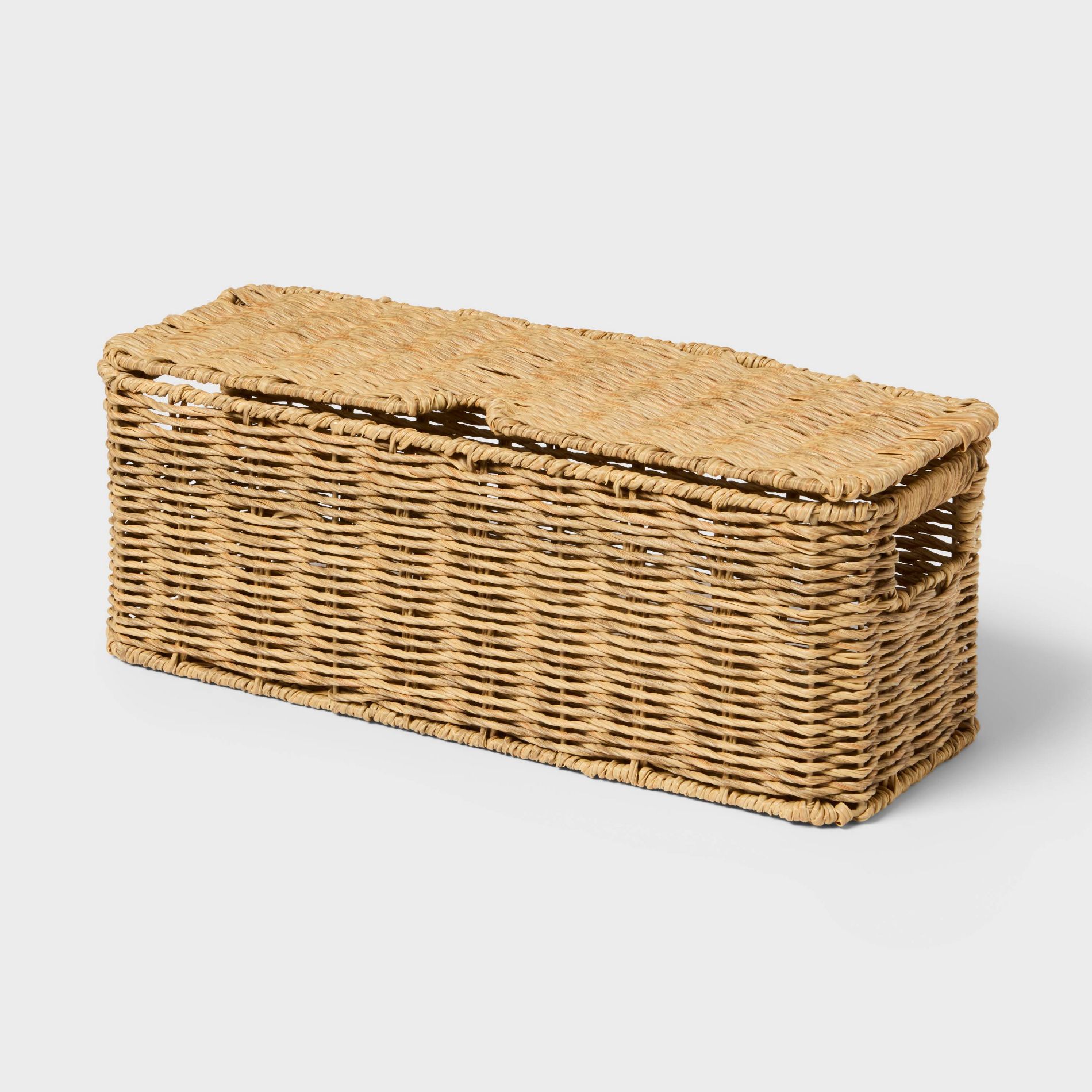 Woven Basket with Lid Light Brown - Brightroom™