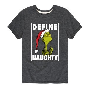 Boys' - Dr. Seuss - The Grinch Define Naughty Short Sleeve Graphic T-Shirt - 1 of 4