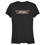 Junior's Top Gun Distressed Movie Logo T-Shirt
