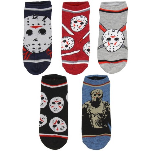 Forretningsmand Klan når som helst Friday The 13th Adult Jason Voorhees Hockey Mask Ankle Socks 5pk : Target