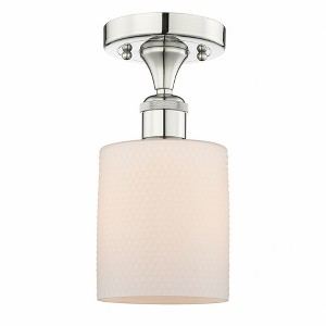 Cobbleskill - 1 Light Semi-Flush Mount In Art Deco Style-9.75 Inches Tall and 5 Inches Wide - 1 of 1