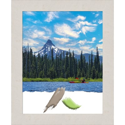 Amanti Art Rustic Plank White Picture Frame