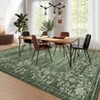 Modern Machine Washable Area Rugs Floral Printed Floor Carpet Non Slip Backing Stain Resistant Indoor Soft Mat - 4 of 4
