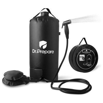 Renogy Portable Camping Shower with Foot Pump & Press-Type Nozzle, 4 Gal, Black