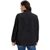Agnes Orinda Women's Plus Size Lightweight Zipper Drawstring Waist Long Sleeve with Pockets Utility Fashion Jackets - 4 of 4