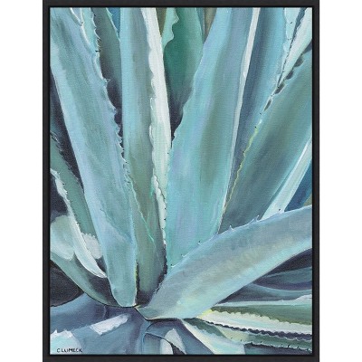Amanti Art Blue Agave by Alana Clumeck Canvas Wall Art Print Framed 18 x 24-in.