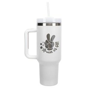 100 North Here We Go! Stars Cart Racer Video Game Wrap-Around 40 Oz. Stainless Steel Water Bottle Coffee Mug, Spill & Leak Resistant, Travel Tumbler - 1 of 4