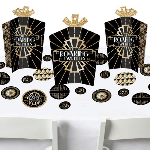 Beistle 54928 20's Centerpieces 2 Piece, 13 Black/Gold/White