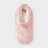 Women's Plush Faux Fur Cozy Slipper Socks with Slip Resistant Soles - Auden™ - 3 of 4
