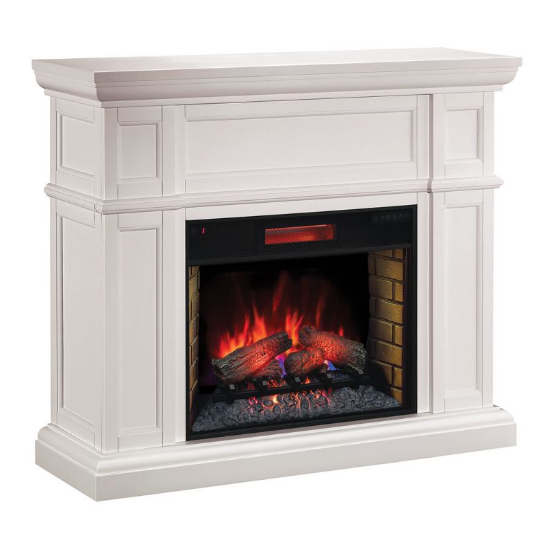ClassicFlame Artesian 52'' Infrared Electric Fireplace Mantel Package - White, 28WM426-T401, 3 of 8