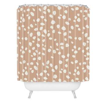 Kelli Murray Peach Pebbles Shower Curtain Brown - Deny Designs
