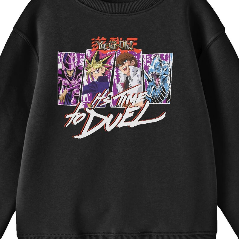 Yu-Gi-Oh It's Time To Duel Crew Neck Long Sleeve Black Youth Sweatshirt, 2 of 3