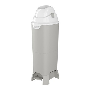 Hands Free Tall Diaper Pail with Airtight Lid - Durable & Odorless Diaper Disposal, Holds up to 60 Newborn Diapers, Refill With Any Bags - Gray - 1 of 4