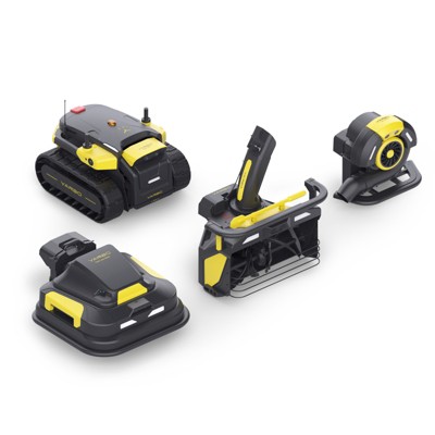 YARBO 4-in-1 Modular Robot, Lawn Mower, Snow Blower and Leaf Blower with Auto-Charging, AI Multi-Zone Mapping & RTK for Navigation